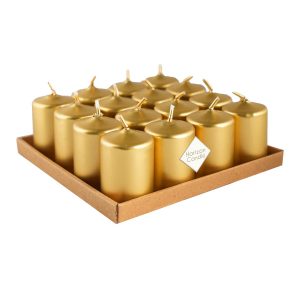 Bar Mum Kısa - Kokusuz - 16'lı - Metalik Altın Renk - 3,5*5 cm 55182 8682998805182