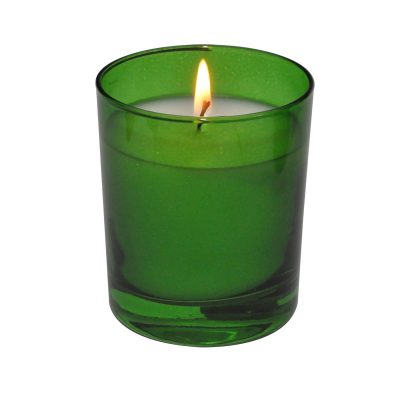 Boyalı Bardak Standart Mum - Mimoza Kokulu - tekli - Yeşil Renk - 6,5*8 cm  100377 8682998810377