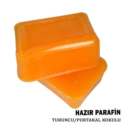 Parafin - Kokulu - Dekoratif Ve Standart Mum İçin - Turuncu Renk - Portakal Kokusu - 1 kg 98561 8682998825357